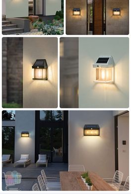 Уличный подвесной фонарь HW 999-3W Solar Interaction Wall Lamp с датчиком движения на солнечной батарее · Настенный наружный светильник · 3 режима освещения