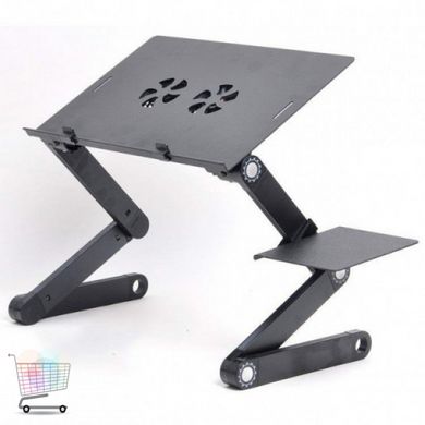 Столик - підставка для ноутбука з активним охолодженням Laptop Table T8 стіл-трансформер + 2 кулери