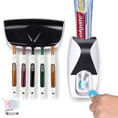 Умный дозатор зубной пасты с автоматическим диспенсером и держателем щеток | Практичный настенный органайзер для ванной комнаты