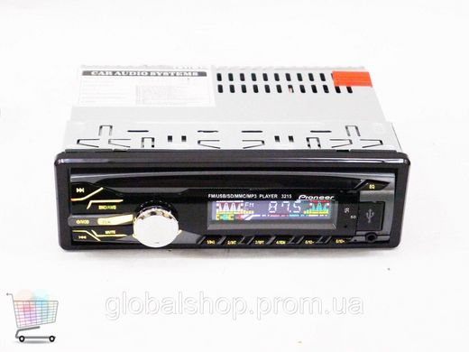 Магнитола автомобильная 3215 USB + RGB подсветка + Fm + Aux + пульт (4x50W) PR4