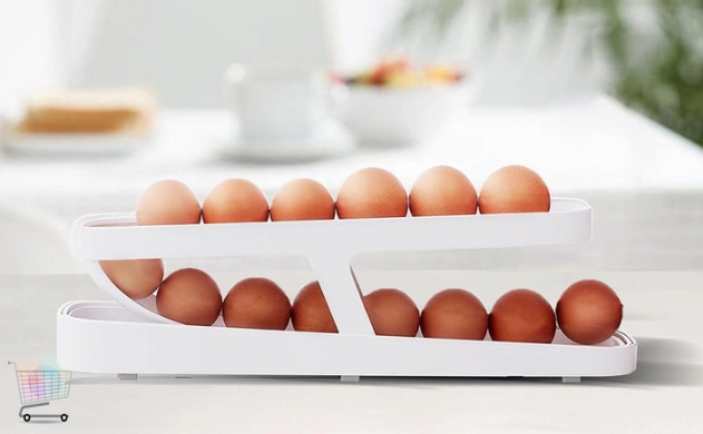 Контейнер для хранения яиц Egg Pan · Двухуровневый органайзер – подставка для яиц