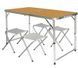 Раскладной стол - чемодан с 4 стульями Folding Table для пикника, рыбалки, дачи, 120х60 см Стол-чемодан