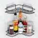 Компактная угловая полка для ванной без сверления Storage Rack ∙ Настенная угловая металлическая полка Storage Rack для ванной