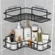 Компактная угловая полка для ванной без сверления Storage Rack ∙ Настенная угловая металлическая полка Storage Rack для ванной
