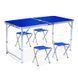 Раскладной стол - чемодан с 4 стульями Folding Table для пикника, рыбалки, дачи, 120х60 см Стол-чемодан