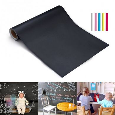 Самоклеюча плівка – дошка для малювання крейдою Black Board Sticker, 200х45 см
