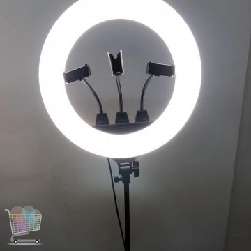 Кольцевая LED лампа SLP-G500 45 см 3 крепления телефона с пультом 220V| Селфи лампа| LED кольцо