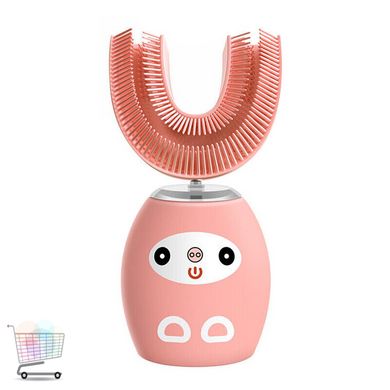 Детская силиконовая зубная щетка U-shaped electric toothbrush ∙ Электрическая ультразвуковая щетка – капа для детей