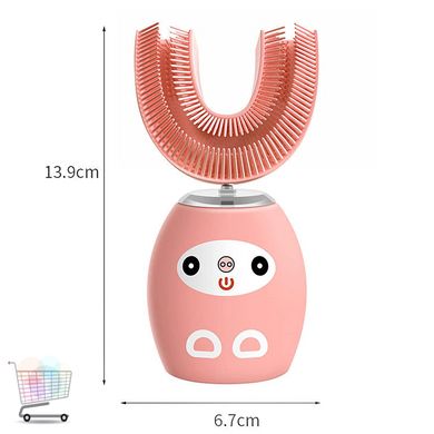 Дитяча силіконова зубна щітка U-shaped electric toothbrush ∙ Електрична ультразвукова щітка – капа для дітей