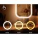 Сенсорне дзеркало для макіяжу KAR192 з LED-підсвіткою та акумулятором біле &bull; Настільне косметичне дзеркало KAR192 з 3 режимами світла, плавною яскравістю та органайзером