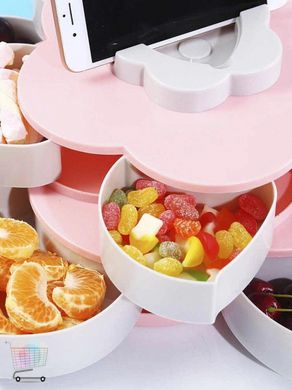 Менажница для фруктов, закусок, сладостей ∙ Тарелка - поднос с секциями, 2 яруса