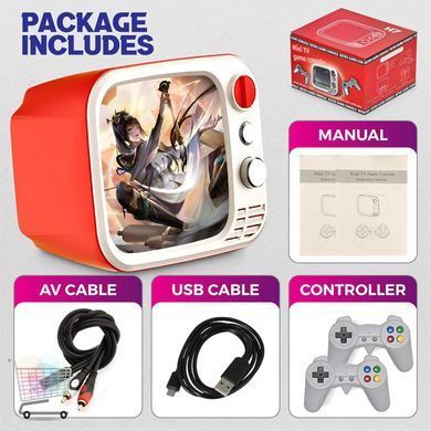 Игровая приставка H7 Mini TV 740 игр + 2 джойстика ∙ Ретро-консоль H7 с портативным дисплеем