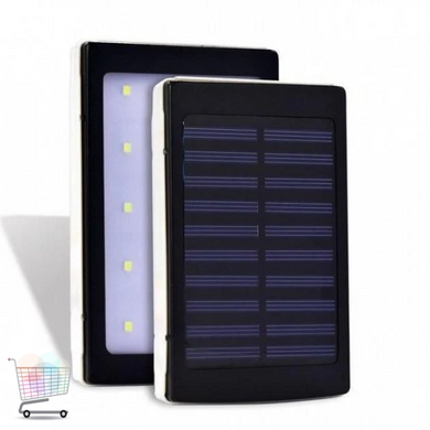 Повербанк на сонячній батареї UN-3101 SOLAR 20000 mAh з LED-ліхтариком &bull; Зовнішній акумулятор Power Bank для телефону, планшета, навушників і щоденної підзарядки