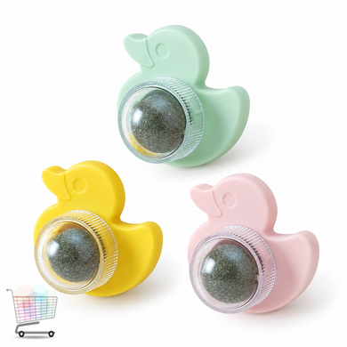 Іграшка з котячою м'ятою AND LY-757 &bull; Обертова кулька для котів Pet Toy на липучці із захисним ковпачком