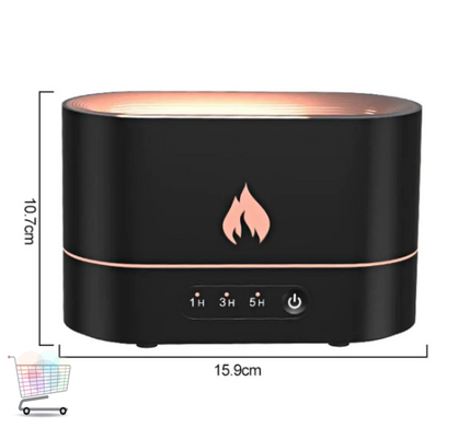 Ультразвуковой увлажнитель воздуха - диффузор Flame Mist с эффектом пламени и подсветкой на 7 цветов