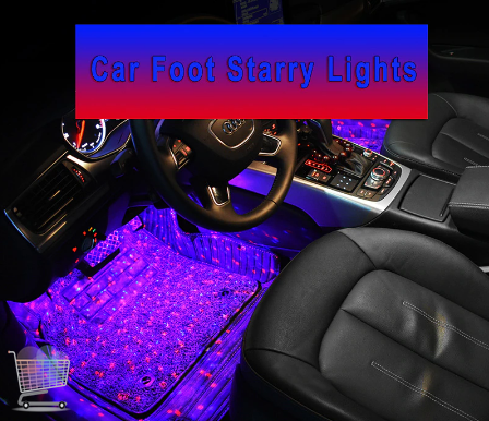 Декоративная RGB подсветка ковриков салона автомобиля Starlights Атмосферные LED лампы «Звездное небо» в авто, с пультом