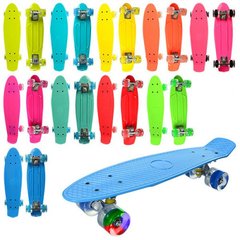 Пенни борд Penny board Детская скейт доска с светящимися колесами Fish Skateboards