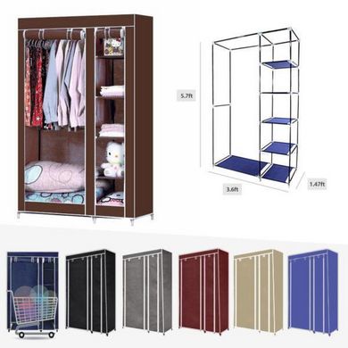 Складной каркасный тканевый шкаф Storage Wardrobe 68110 Мобильное хранение одежды