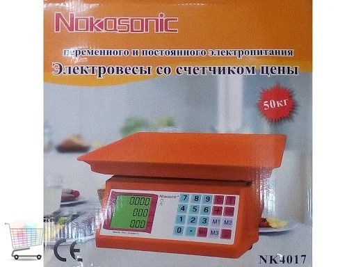 Торговые электрические весы Nokasonic NK 4017 mini 50кг весы для торговли с дисплеем и счетчиком цены