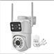 Двойная камера видеонаблюдения Q13 &bull; Уличная Wi-Fi IP-камера 6 МП с PTZ-поворотом, автоотслеживанием, ночной съёмкой и iCSee