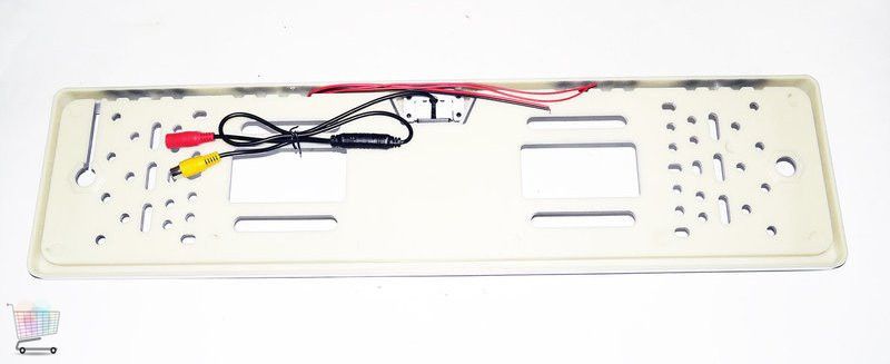 Камера заднего вида в авто номерной рамке с 4 LED подсветкой Silver PR4