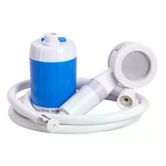 Акумуляторний портативний душ для кемпінгу та дачі USB Travel Shower &bull; Переносний туристичний душ з помпою для автомобіля, пляжу, походів і відпочинку