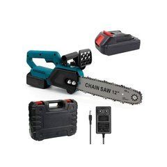 Аккумуляторная цепная пила M-9019 с 2 аккумуляторами 12 &bull; Компактная и мощная пила для сада, дачи и строительства CHAIN SAW