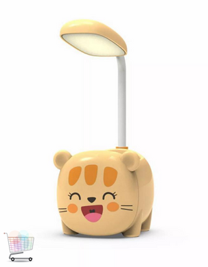 Дитяча настільна акумуляторна лампа Quite Light EL-2177 ∙ Портативний бездротовий USB світильник з органайзером для зберігання приладдя ∙ 3 режими свічення