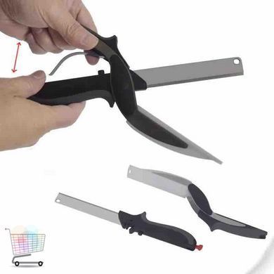 Кухонні ножиці Clever Cutter 2 в 1 з нержавіючої сталі &bull; Багатофункціональні кухонні ножиці Clever Cutter 2 в 1 для швидкого нарізання продуктів