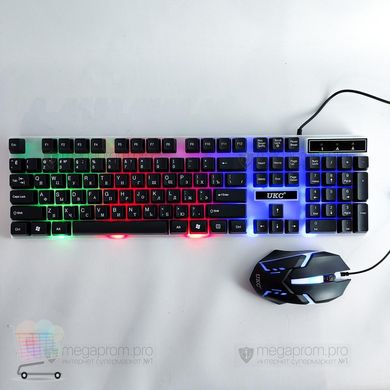 Компьютерный набор Геймерская клавиатура с мышкой 2 в 1 COMBO GAMER K01 с RGB подсветкой