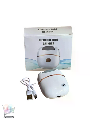 Аккумуляторная электрическая пилка для пяток и стоп с USB зарядкой и 2 скоростями &bull; Беспроводная роликовая пемза для педикюра от натоптышей и огрубевшей кожи
