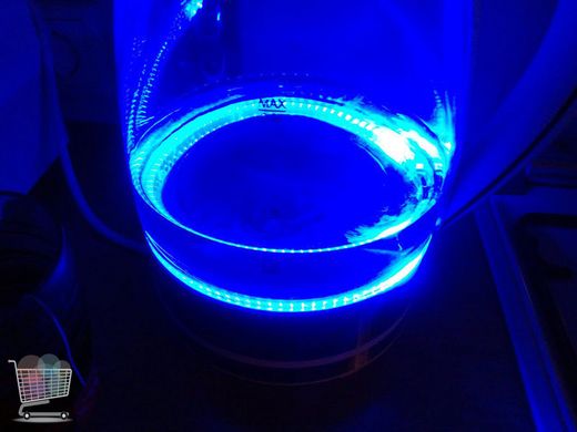 Чайник електричний скляний Domotec MS-8110 Електрочайник з підсвіткою води