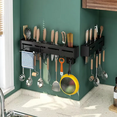 Підвісний органайзер-підставка для зберігання кухонних приладів ∙ Настінний тримач для ножів, кухонних аксесуарів