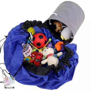 Детская сумка – мешок для игрушек 2 в 1: Игровой коврик + Корзина для хранения