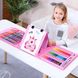 Раскладной набор для рисования с мольбертом, 208 предметов ∙ Детский набор для творчества, Розовый