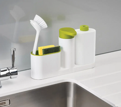 Кухонный органайзер Sink Tidy Set 3 в 1 Емкости с дозатором для моющих средств, мыла + держатель кухонных принадлежностей