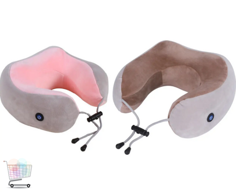 Массажная подушка U-shaped Massage pillow для шеи и спины инфракрасный роликовый массажер