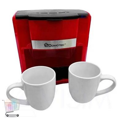Капельная кофеварка Domotec Ms-0705 с двумя чашками, 500 Вт