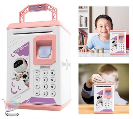 Іграшковий дитячий сейф – скарбничка з купюроприймачем, кодовим замком та відбитком пальця Robot BODYGUARD