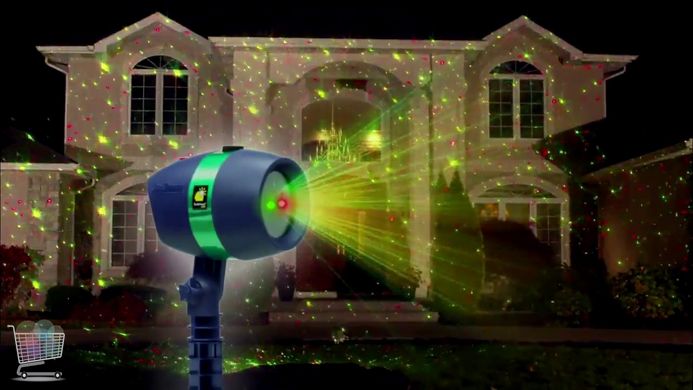 Новогодний световой проектор для дома / Лазерный звездный проектор Star Shower Motion Laser Light Projector