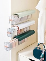 Підвісний органайзер на 6 секцій для зберігання білизни, шкарпеток, аксесуарів · Пластиковий прозорий ящик у шафу