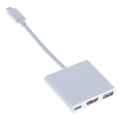 Переходник Buro Type-C (male) - HDMI 4K (female) USB хаб адаптер