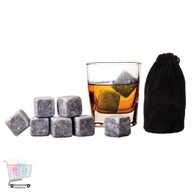 Охолоджуючі камені для віскі Whiskey Stones ∙ Набір каменів для охолодження напоїв ∙ Лід, що використовується повторно
