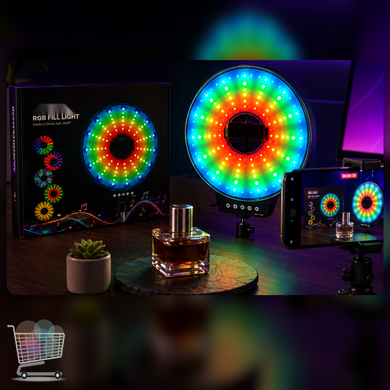 Кільцева LED лампа MJ-321 RGB 35 см з USB-живленням &bull; Світлодіодна лампа MJ-321 для блогера, селфі, макіяжу, TikTok, Reels і відеозйомки