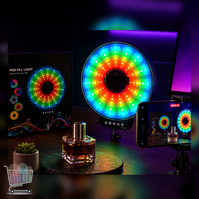 Кільцева LED лампа MJ-321 RGB 35 см з USB-живленням &bull; Світлодіодна лампа MJ-321 для блогера, селфі, макіяжу, TikTok, Reels і відеозйомки