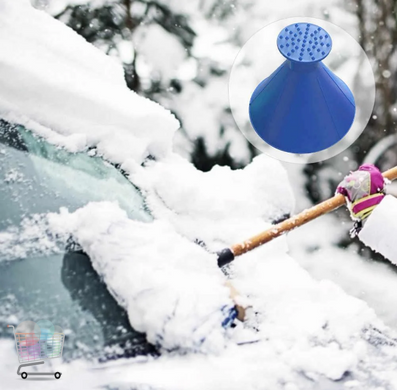 Автомобільний скребок для очищення льоду Funnel Snow Removal ∙ Прилад для чищення автомобільного скла від льоду та снігу ∙ Скребок для лобового скла автомобіля з лійкою лійкою 2 в 1