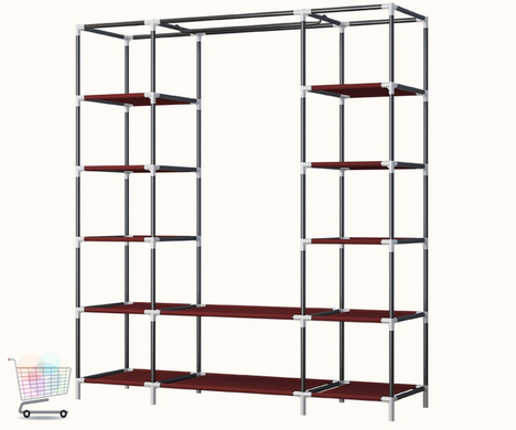 Шкаф тканевый складной STORAGE WARDROBE 68150 на 3 секции, 135х45х175 см