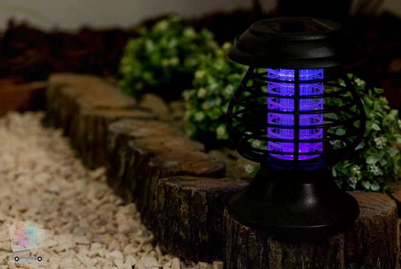 Антимоскітний садовий світильник Bug Zapper 2 в 1 &bull; Вулична LED-пастка від комарів з УФ-підсвіткою для дачі, саду, тераси та альтанки