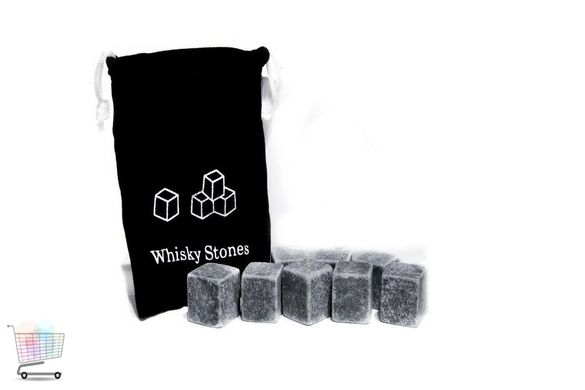 Охолоджуючі камені для віскі Whiskey Stones ∙ Набір каменів для охолодження напоїв ∙ Лід, що використовується повторно