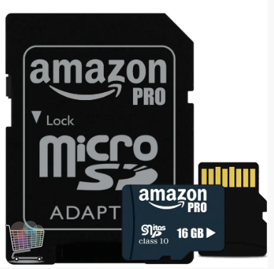 Карта памяти Micro SDHC 16GB Amazon pro microSD Микро СД карта с адаптером